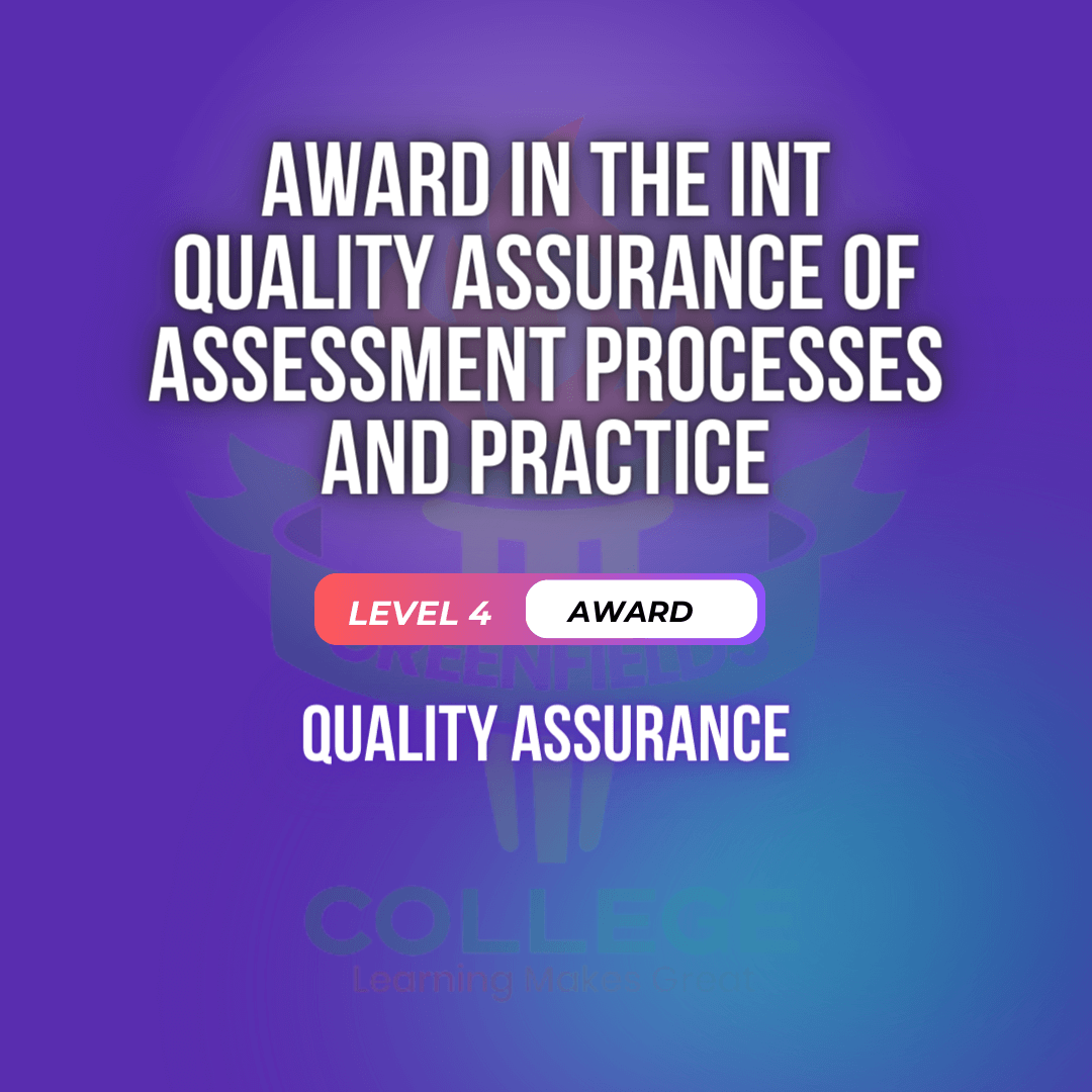 Award in the Int Quality Assurance of Assessment Processes and Practice (RQF) V8U